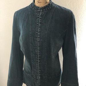 Jacket color blue size 1x 100% Cotton i